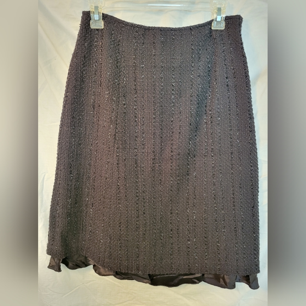 Mac & Jac Skirt, Black, Satin Trim, Size 2